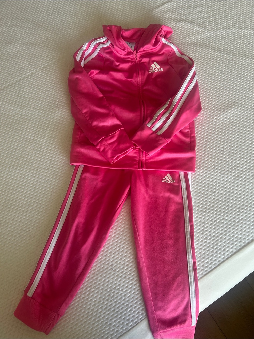 adidas Hot Pink Girls' Track Jacket and Pants Set